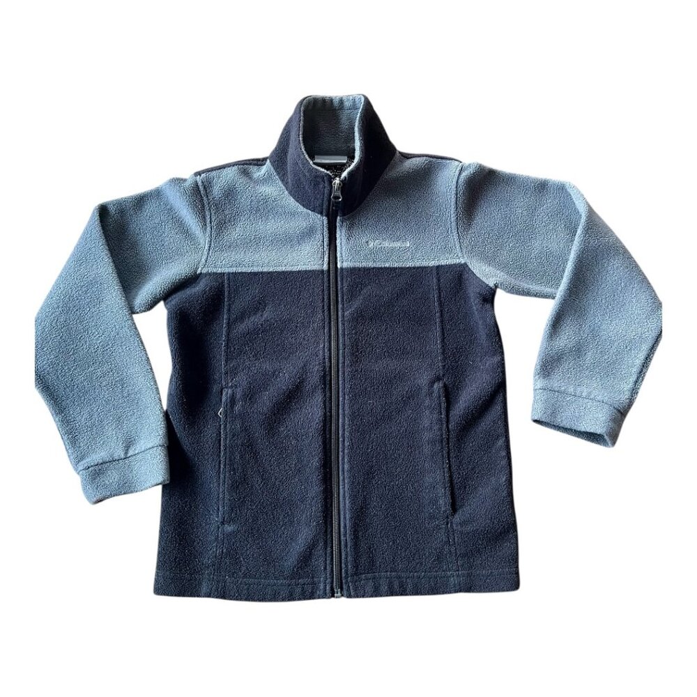 Columbia Kids Fleece Zip Jacket Youth 8 Gray Black